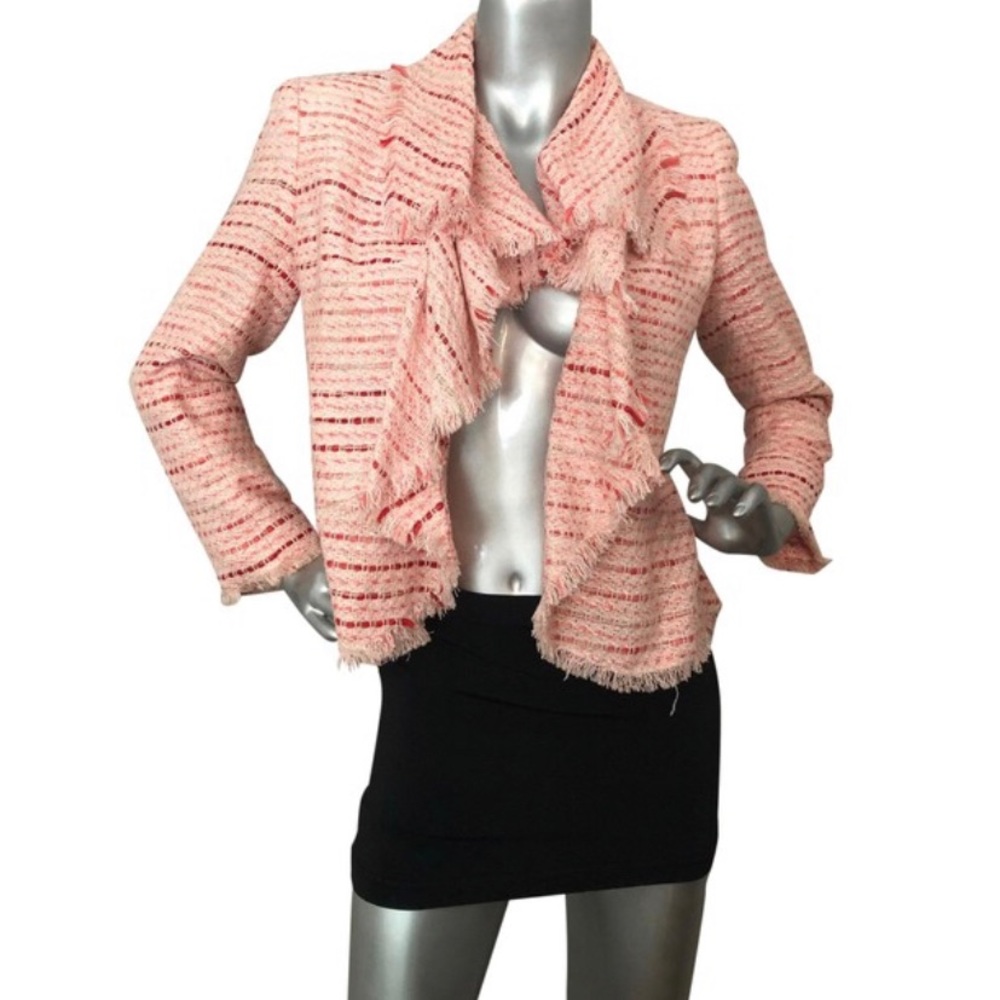 Lafayette 148 jacket in pink Barbie tweed
